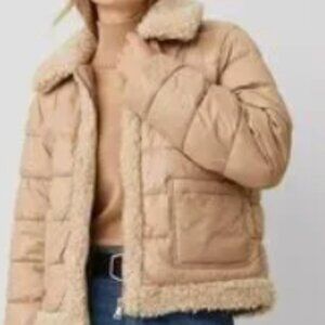 Ann Taylor Sherpa Trim Jacket